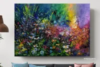 Fantasy of Wildflowers — original impressionist oil painting by Volodymyr Myriyevskyy, 70 × 50 cm (28″ × 20″) — photo 5