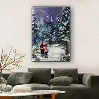 Holidays together — original impressionist oil painting by Volodymyr Myriyevskyy, 50 × 70 cm (20″ × 28″) — photo 3