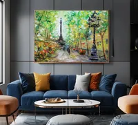 La Rambla, Columbus Monument (Barcelona) — original impressionist oil painting by Volodymyr Myriyevskyy, 70 × 50 cm (28″ × 20″) — photo 5