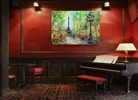 La Rambla, Columbus Monument (Barcelona) — original impressionist oil painting by Volodymyr Myriyevskyy, 70 × 50 cm (28″ × 20″) — photo 6