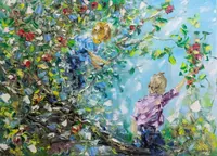 Somewhere In childhood — original oil painting by Volodymyr Myriyevskyy