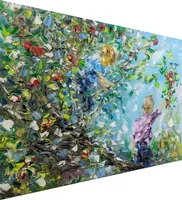 Somewhere In childhood — original impressionist oil painting by Volodymyr Myriyevskyy, 70 × 50 cm (28″ × 20″) — photo 2