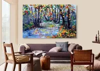 Autumn stroll — original impressionist oil painting by Volodymyr Myriyevskyy, 80 × 50 cm (31″ × 20″) — photo 3