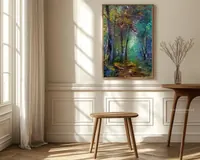 Forest Dream — original impressionist oil painting by Volodymyr Myriyevskyy, 40 × 60 cm (16″ × 24″) — photo 3