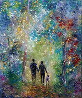 Happy moments — original oil painting by Volodymyr Myriyevskyy