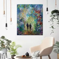 Happy moments — original impressionist oil painting by Volodymyr Myriyevskyy, 50 × 60 cm (20″ × 24″) — photo 3