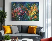 Garden of Living Colors — original impressionist oil painting by Volodymyr Myriyevskyy, 70 × 50 cm (28″ × 20″) — photo 4