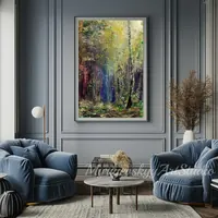 Sunlight in forest — original impressionist oil painting by Volodymyr Myriyevskyy, 40 × 60 cm (16″ × 24″) — photo 5