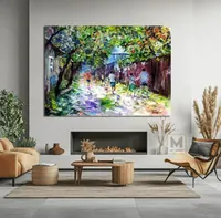 Childhood memories — original impressionist oil painting by Volodymyr Myriyevskyy, 70 × 50 cm (28″ × 20″) — photo 3