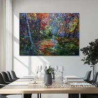 Enchanted Forest Glade — original impressionist oil painting by Volodymyr Myriyevskyy, 70 × 50 cm (28″ × 20″) — photo 3
