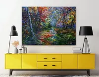 Enchanted Forest Glade — original impressionist oil painting by Volodymyr Myriyevskyy, 70 × 50 cm (28″ × 20″) — photo 4