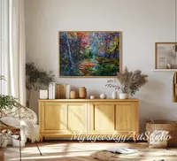 Enchanted Forest Glade — original impressionist oil painting by Volodymyr Myriyevskyy, 70 × 50 cm (28″ × 20″) — photo 5