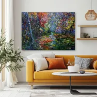 Enchanted Forest Glade — original impressionist oil painting by Volodymyr Myriyevskyy, 70 × 50 cm (28″ × 20″) — photo 6