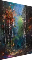 Night Wanderers — original impressionist oil painting by Volodymyr Myriyevskyy, 40 × 60 cm (16″ × 24″) — photo 2