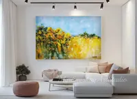 Golden Field — original impressionist oil painting by Volodymyr Myriyevskyy, 60 × 40 cm (24″ × 16″) — photo 2