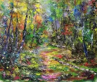 Forest Symphony — original impressionist oil painting by Volodymyr Myriyevskyy, 60 × 50 cm (24″ × 20″) — photo 1