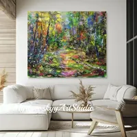 Forest Symphony — original impressionist oil painting by Volodymyr Myriyevskyy, 60 × 50 cm (24″ × 20″) — photo 2