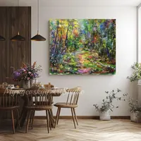 Forest Symphony — original impressionist oil painting by Volodymyr Myriyevskyy, 60 × 50 cm (24″ × 20″) — photo 4