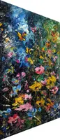 Butterflies — original impressionist oil painting by Volodymyr Myriyevskyy, 40 × 60 cm (16″ × 24″) — photo 2