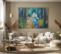 A Walk in the Summer Woods — original impressionist oil painting by Volodymyr Myriyevskyy, 70 × 50 cm (28″ × 20″) — photo 5