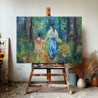 A Walk in the Summer Woods — original impressionist oil painting by Volodymyr Myriyevskyy, 70 × 50 cm (28″ × 20″) — photo 7