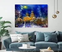 Old Village Church — original impressionist oil painting by Volodymyr Myriyevskyy, 70 × 50 cm (28″ × 20″) — photo 3