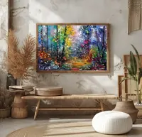 Enchanted Forest Entrance — original impressionist oil painting by Volodymyr Myriyevskyy, 60 × 40 cm (24″ × 16″) — photo 5