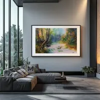 Enchanted Forest Lake — original impressionist oil painting by Volodymyr Myriyevskyy, 80 × 50 cm (31″ × 20″) — photo 6