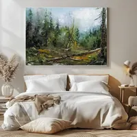 Enchanted Misty Forest — original impressionist oil painting by Volodymyr Myriyevskyy, 70 × 50 cm (28″ × 20″) — photo 6