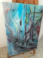 Men's work — original impressionist oil painting by Volodymyr Myriyevskyy, 50 × 70 cm (20″ × 28″) — photo 7