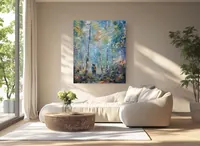 Romantic Stroll Among the Birches — original impressionist oil painting by Volodymyr Myriyevskyy, 50 × 60 cm (20″ × 24″) — photo 10