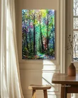 Emerald Forest Trail, Deep Green — original impressionist oil painting by Volodymyr Myriyevskyy, 40 × 60 cm (16″ × 24″) — photo 2