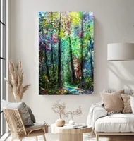 Emerald Forest Trail, Deep Green — original impressionist oil painting by Volodymyr Myriyevskyy, 40 × 60 cm (16″ × 24″) — photo 5