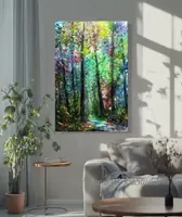 Emerald Forest Trail, Deep Green — original impressionist oil painting by Volodymyr Myriyevskyy, 40 × 60 cm (16″ × 24″) — photo 6