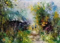 Carefree days of childhood — original oil painting by Volodymyr Myriyevskyy
