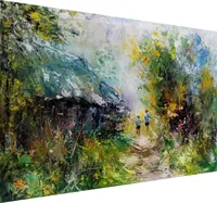 Carefree days of childhood — original impressionist oil painting by Volodymyr Myriyevskyy, 70 × 50 cm (28″ × 20″) — photo 2