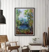 Small fisherman — original impressionist oil painting by Volodymyr Myriyevskyy, 40 × 60 cm (16″ × 24″) — photo 6