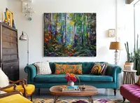 Emerald Forest Light — original impressionist oil painting by Volodymyr Myriyevskyy, 60 × 50 cm (24″ × 20″) — photo 6