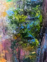 Forest Serenity — original impressionist oil painting by Volodymyr Myriyevskyy, 70 × 50 cm (28″ × 20″) — photo 2