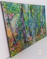 Forest Serenity — original impressionist oil painting by Volodymyr Myriyevskyy, 70 × 50 cm (28″ × 20″) — photo 5