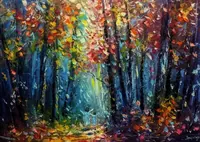 Angelic Light in the Forest — original oil painting by Volodymyr Myriyevskyy