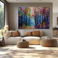 Angelic Light in the Forest — original impressionist oil painting by Volodymyr Myriyevskyy, 70 × 50 cm (28″ × 20″) — photo 5