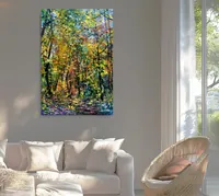 Deep Autumn Forest — original impressionist oil painting by Volodymyr Myriyevskyy, 40 × 60 cm (16″ × 24″) — photo 4