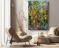 Deep Autumn Forest — original impressionist oil painting by Volodymyr Myriyevskyy, 40 × 60 cm (16″ × 24″) — photo 6