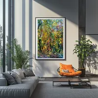 Deep Autumn Forest — original impressionist oil painting by Volodymyr Myriyevskyy, 40 × 60 cm (16″ × 24″) — photo 7