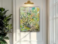 Daisies in bloom — original impressionist oil painting by Volodymyr Myriyevskyy, 40 × 50 cm (16″ × 20″) — photo 2