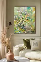 Daisies in bloom — original impressionist oil painting by Volodymyr Myriyevskyy, 40 × 50 cm (16″ × 20″) — photo 5