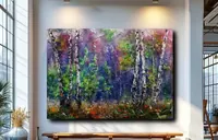 Magical Birch Forest — original impressionist oil painting by Volodymyr Myriyevskyy, 70 × 50 cm (28″ × 20″) — photo 2