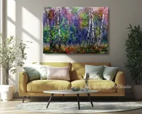 Magical Birch Forest — original impressionist oil painting by Volodymyr Myriyevskyy, 70 × 50 cm (28″ × 20″) — photo 6
