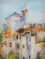 Mediterranean Flower Street — original impressionist oil painting by Volodymyr Myriyevskyy, 40 × 60 cm (16″ × 24″) — photo 4